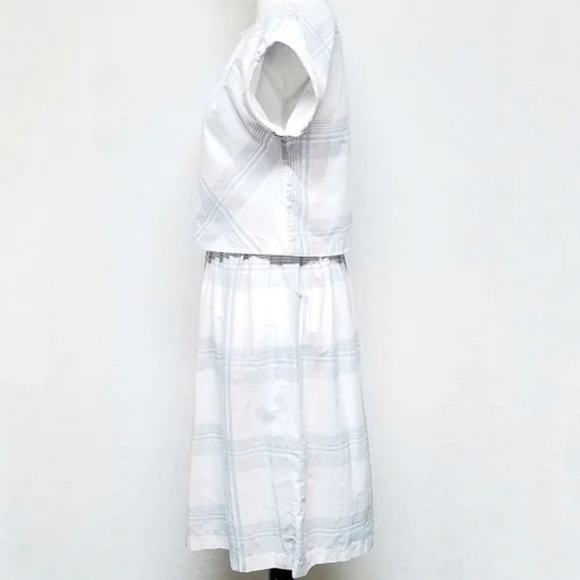 VINTAGE Joni Blair Pastel Pink Blue Checkered Plaid Cropped Top Dress Outfit - Picture 10 of 16